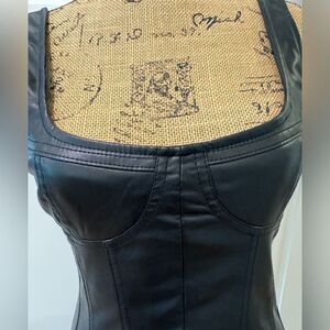 Bershka leather look dress size small